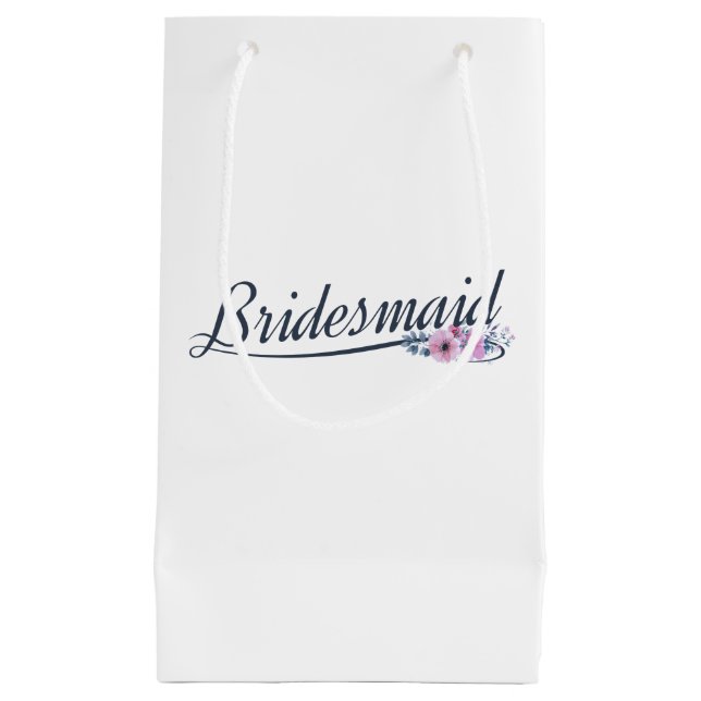 Elegant Bridesmaid Bröllop Calligraphy | Gift Bag (Framsidan)