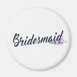 Elegant Bridesmaid Bröllop Calligraphy Magnet
