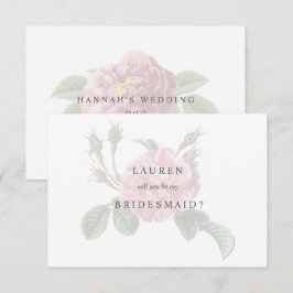 Elegant Bridesmaid Card med ett Ro Inbjudningar