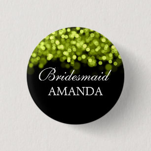 Elegant Bridesmaid Favor Grönt Ljus Knapp