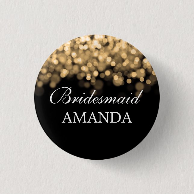 Elegant Bridesmaid Favor Guld Ljus Knapp (Framsida)
