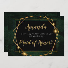 Elegant Bridesmaid frieri tropiskt kort