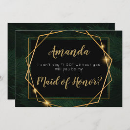 Elegant Bridesmaid frieri tropiskt kort