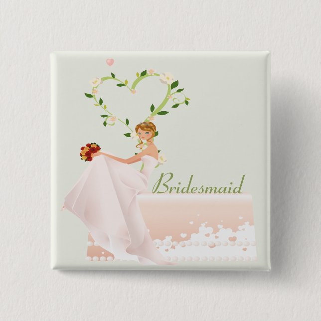 Elegant Bridesmaid-knapp Knapp (Framsida)