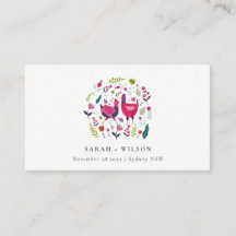 Elegant Bright Folk Farm Blommigt Love birds Bröll