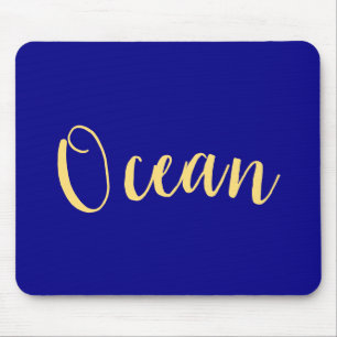 Elegant Bright Royal Blue Nautical "Ocean"-skript Musmatta