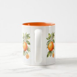 Elegant Bright Watercolor Orange Mugg