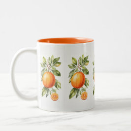 Elegant Bright Watercolor Orange Mugg