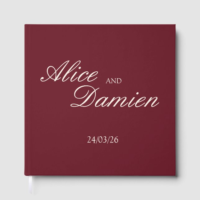 Elegant bröllagsgästbok för gamla pengar gästböcker (Framsida)