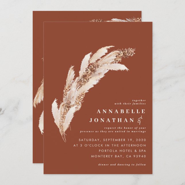 Elegant bröllop (Fram/baksida)