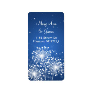 Elegant bröllop Adress Sommar-Gnistran Sapphire Adressetikett