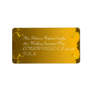 Elegant Bröllop Adressetiketterna Guld Adressetikett