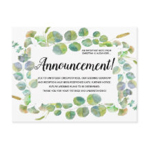 Elegant bröllop ändring av uppskjuten plan upphävd