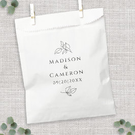 Elegant bröllop Black & White Lövs Greenery Chic