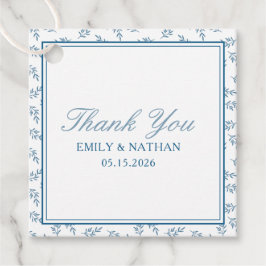 Elegant bröllop Blue Garden Personlig Tack Gåvor Etiketter