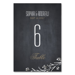 Elegant bröllop-bordsnummer med styrtavla bordsnummer