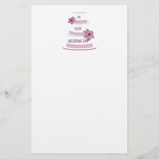 Elegant bröllop Cake Brevpapper (Framsida)