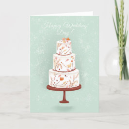 Elegant bröllop Cake Grattiss Card Kort