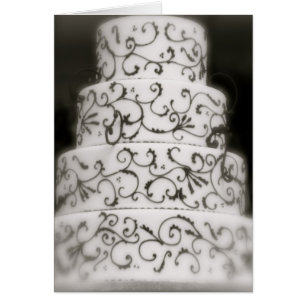 Elegant bröllop Cake Hälsningskort