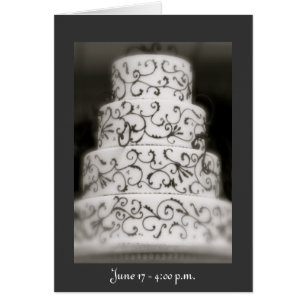 Elegant bröllop Cake Hälsningskort