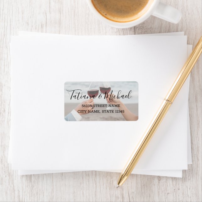 elegant bröllop-chic för fotoskrift adressetikett (Insitu)