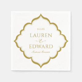 Elegant Bröllop Cocktail Napkins (Guld) Pappersservett