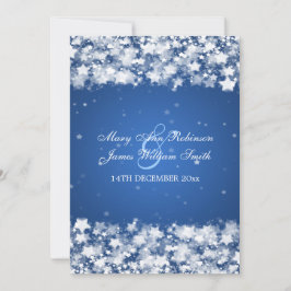 Elegant bröllop Dazzling Stars Blue Inbjudningar