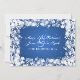 Elegant bröllop Dazzling Stars Blue Inbjudningar