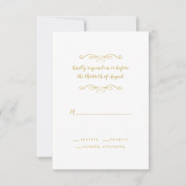 Elegant Bröllop Diskret Guld Klassisk Minimalistis OSA Kort