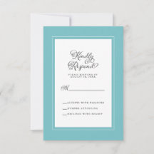 Elegant bröllop Djurutrymmena Aqua och White