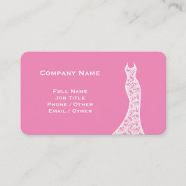 Elegant Bröllop Dress rosa Affärskort Snöre Visitkort