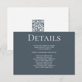 Elegant bröllop enkel QR-kod Tilläggskort