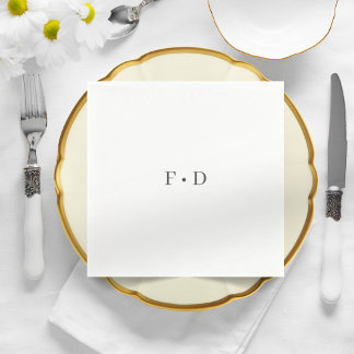 Elegant bröllop enkla Pappra blöjor Pappersservett