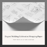 Elegant bröllop Firande-ikonen Wrapping Papper Presentpapper<br><div class="desc">Lägg till en något sofistikerad nyhet i dina bröllopsgåvor med detta vackert designade pappra omslag med en rad delikata konsékoner. Genom att helt och hållet fånga kärlek och firande innersta väsen visar man bröllop klänningar, buketter, tuxedos, duvor, kakor och annat romantiskt inslag i ett sömlöst mönster. Perfekt för bröllop, möhippor...</div>