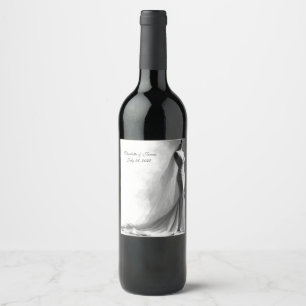 Elegant bröllop Food & Drink Label Set - Romantic Vinflaska Etikett