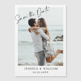 Elegant bröllop-FOTO-spara datummagnetiskt kort