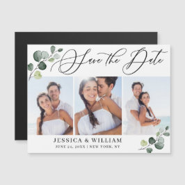 Elegant bröllop-FOTO-spara datummagnetiskt kort