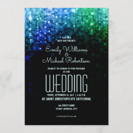 Elegant bröllop friock färg ljus bokeh inbjudningar