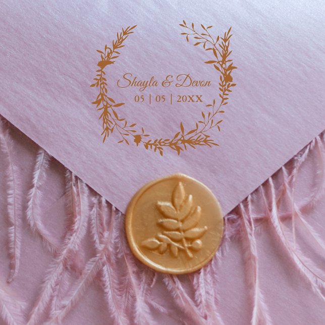 Elegant bröllop Garland Wildblommor & Grenar Stämpel (Skapare uppladdad)