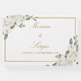 Elegant bröllop gäst bok