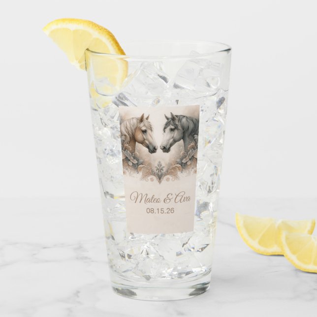 Elegant bröllop Glass Glaskopp (Framsida Ice)