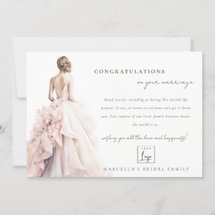 Elegant bröllop Gown Business tack QR-kod Inbjudningar