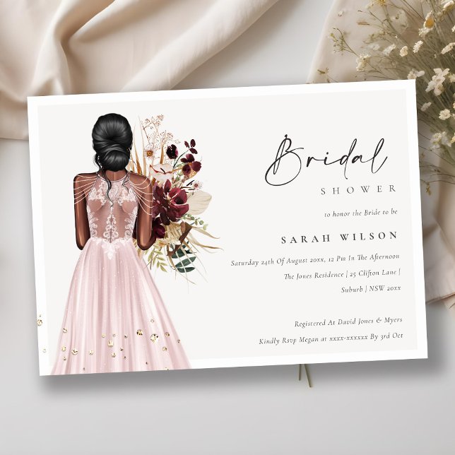 Elegant  Bröllop Gown Möhippa Inbjudan (Skapare uppladdad)