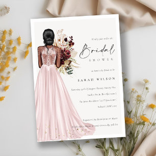 Elegant Bröllop Gown Möhippa Inbjudan