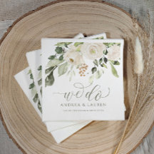 Elegant bröllop Greenery Foliage Cocktail White