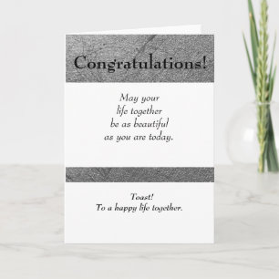 ELEGANT BRÖLLOP GREETINGKORT KORT