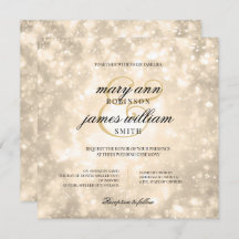 Elegant bröllop Guld Champagne Bokeh