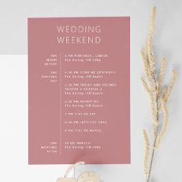 Elegant bröllop Helg Itinerary | Ro Rosa Inbjudningar
