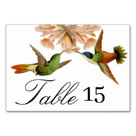 Elegant bröllop Hummingbird Bordsnummer