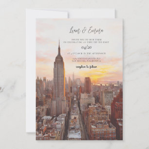 Elegant bröllop i New York City Inbjudningar